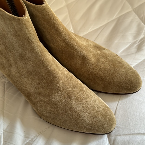 Isabel Marant sage moss colored suede ankle western boots size 40 / 9 new no box - Picture 6 of 10